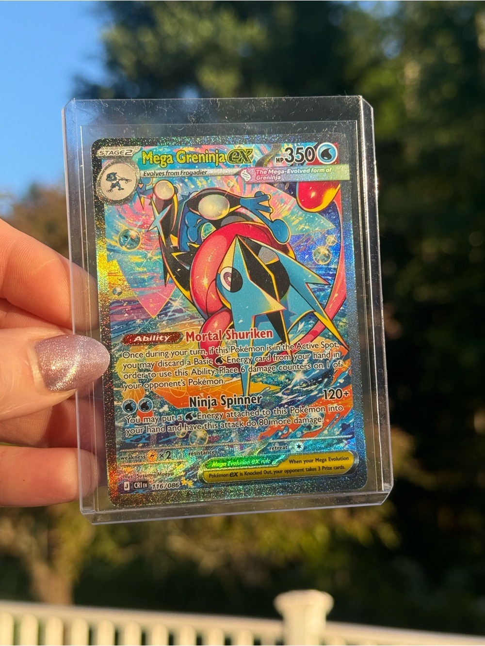 Pokemon Mega Greninja ex 116/086 SIR Special Illustration Rare Chaos Rising NM